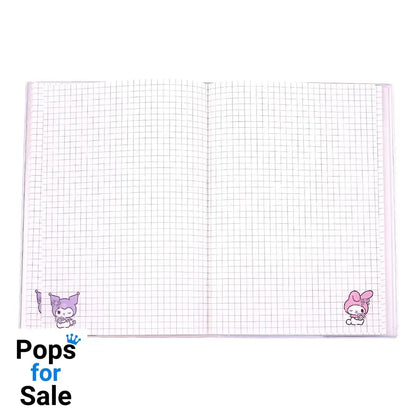 Sanrio Notebook Kuromi & My Melody Pastel Flower Holographic Checkered