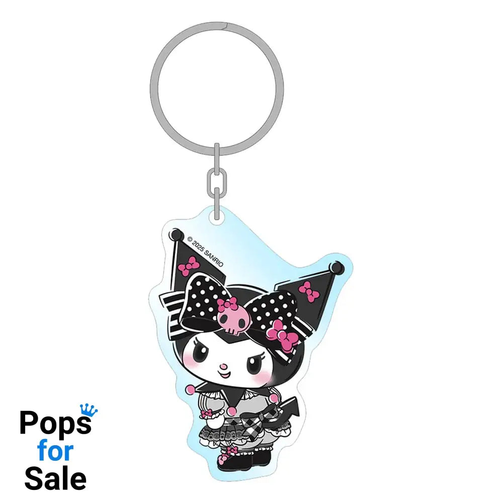 Sanrio Pink Black Party Series Acrylic Keychain Kuromi 7 cm Keyrings