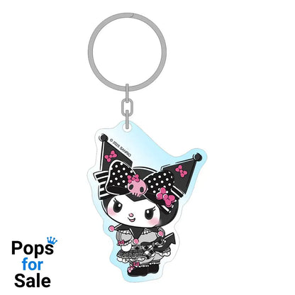 Sanrio Pink Black Party Series Acrylic Keychain Kuromi 7 cm Keyrings