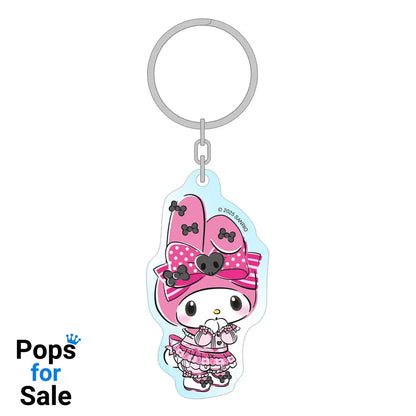 Sanrio Pink Black Party Series Acrylic Keychain My Melody 7 cm