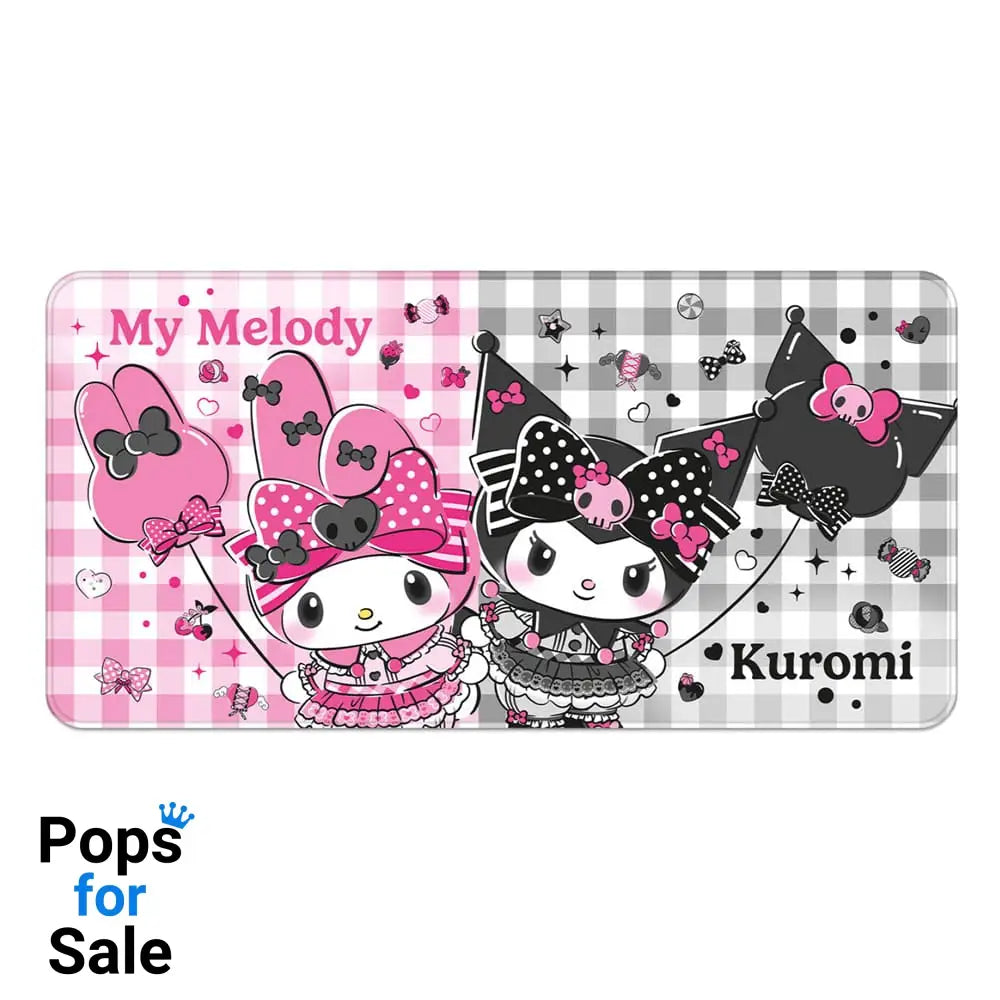 Sanrio Pink Black Party Series XXL Mousepad My Melody & Kuromi