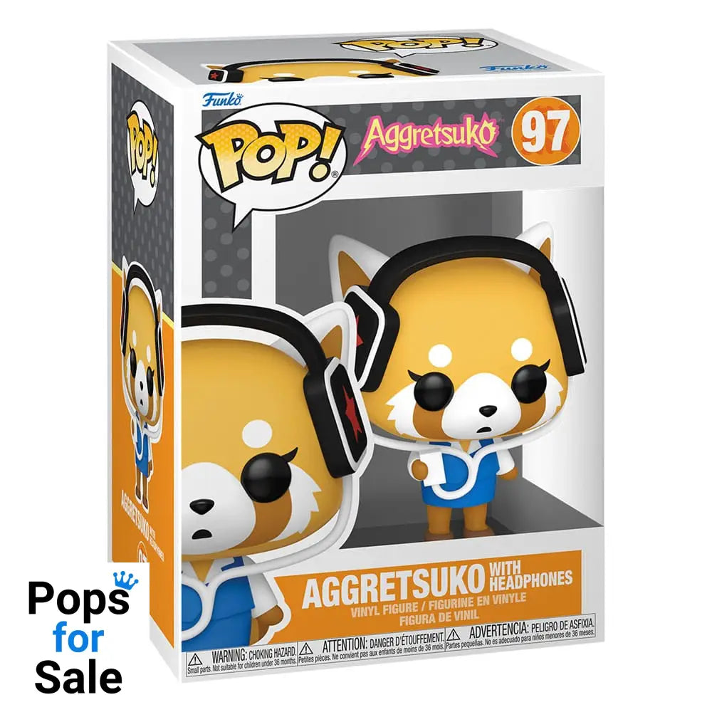 Sanrio POP! Animation Vinyl Figure Aggretsuko w/headphones 9 cm