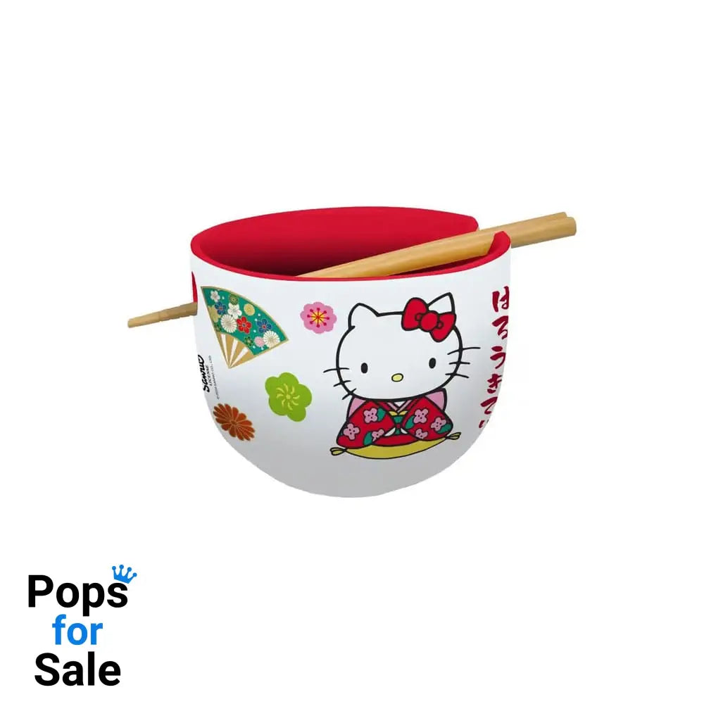 Sanrio Ramen Bowl with Chopsticks Hello Kitty Japan Kitchen- and Tableware