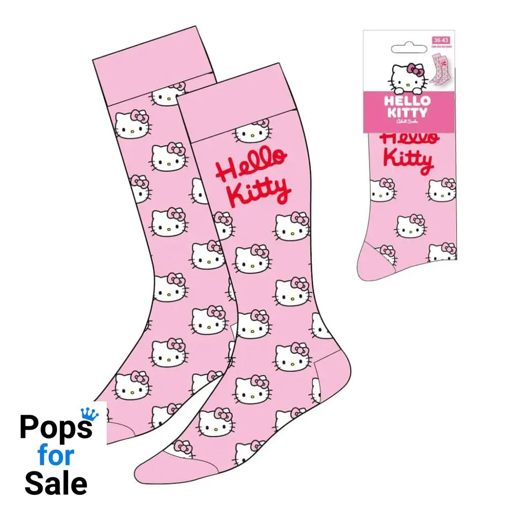 Sanrio Socks Hello Kitty Face Pink 36-43 Footwear