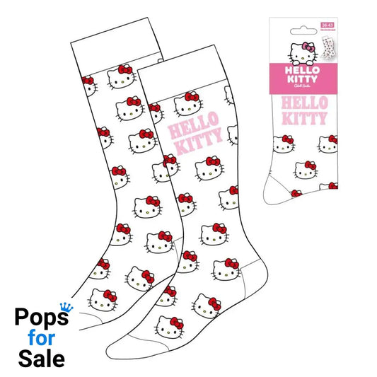 Sanrio Socks Hello Kitty Face White 36-43