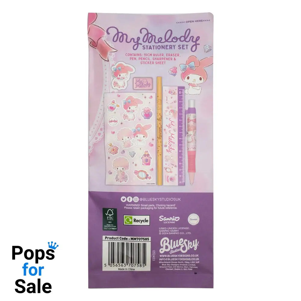 Sanrio Stationery Set 6-Pack My Melody