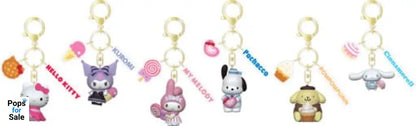 Sanrio Tea Party Series Keychain with Hand Strap Hello Kitty and Friends Display (12)