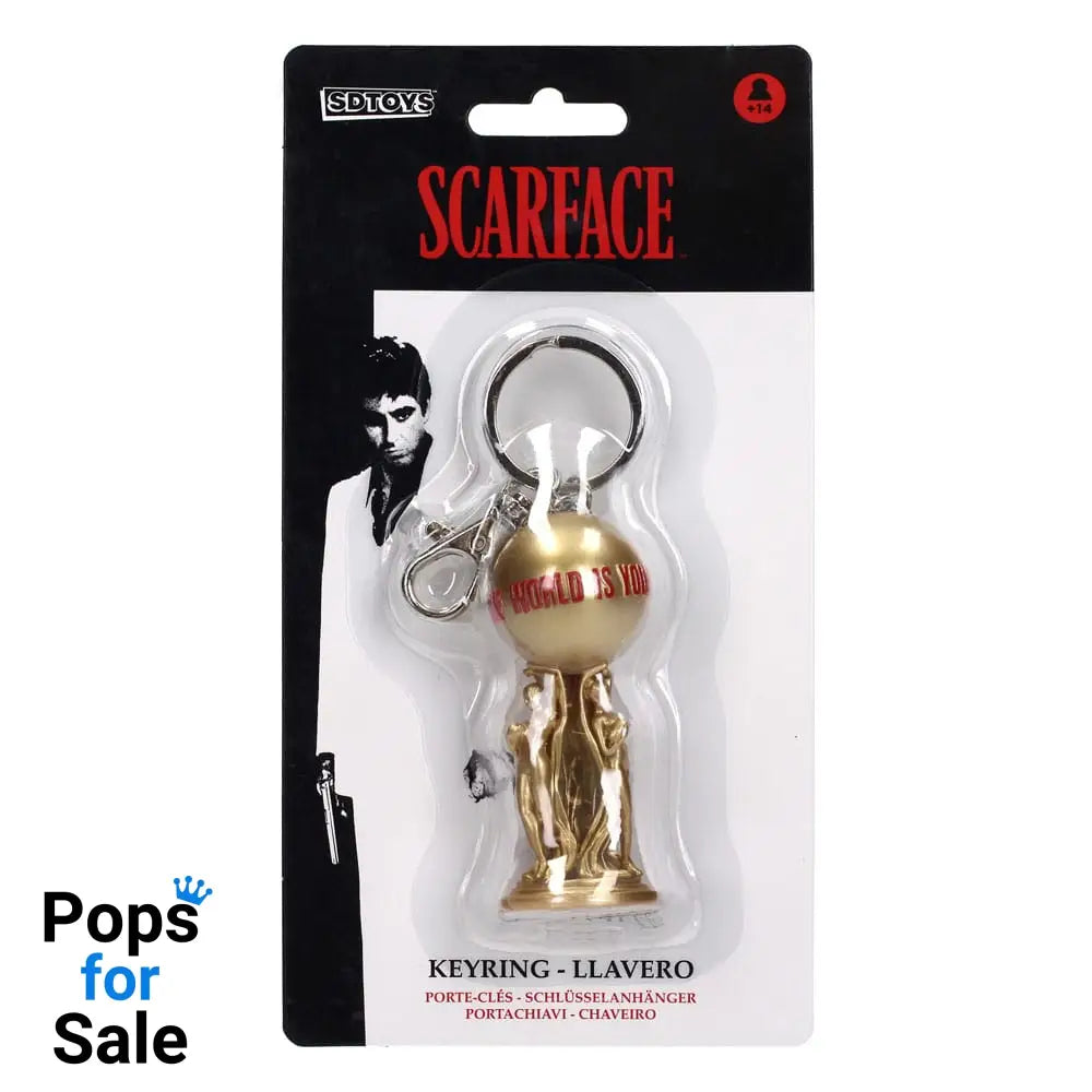 Scarface Keychain The World is Yours 2 cm