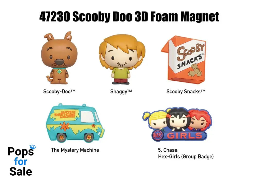 Scooby-Doo blind pack Series 1 Display (12) Magnets
