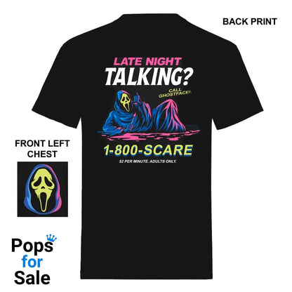 Scream T-Shirt Ghost Face Late Night Talking