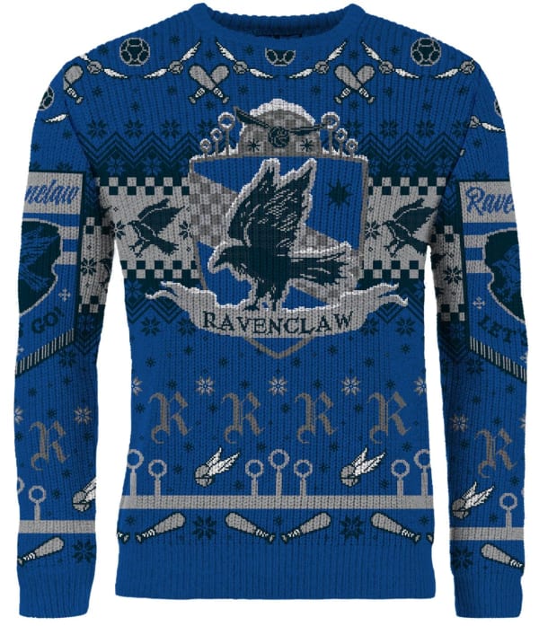 Harry Potter: Ravenclaw Quidditch Christmas Jumper (Size: L)