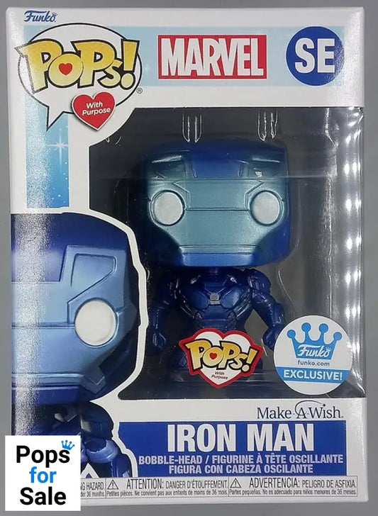 #SE Iron Man (Make A Wish) Metallic - Marvel CA Civil War Funko POP