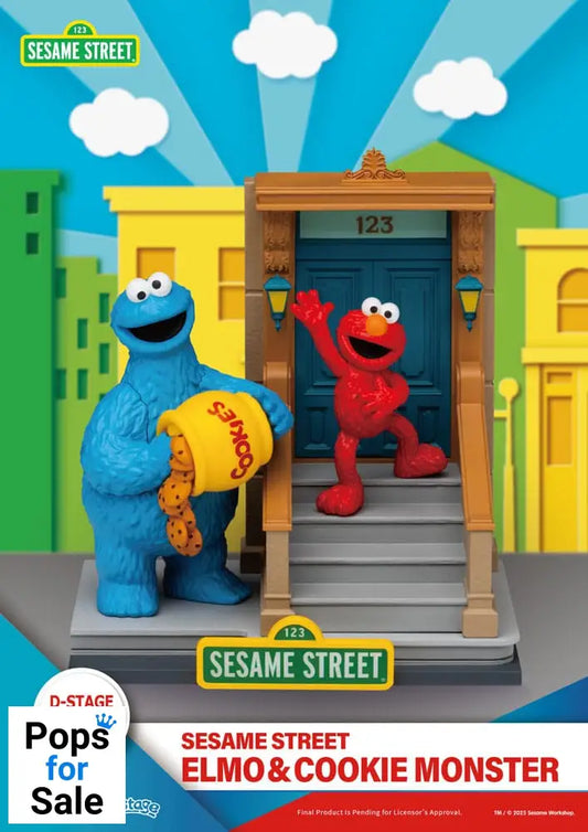 Sesame Street D-Stage PVC Statue Elmo & Cookie Monster 11 cm