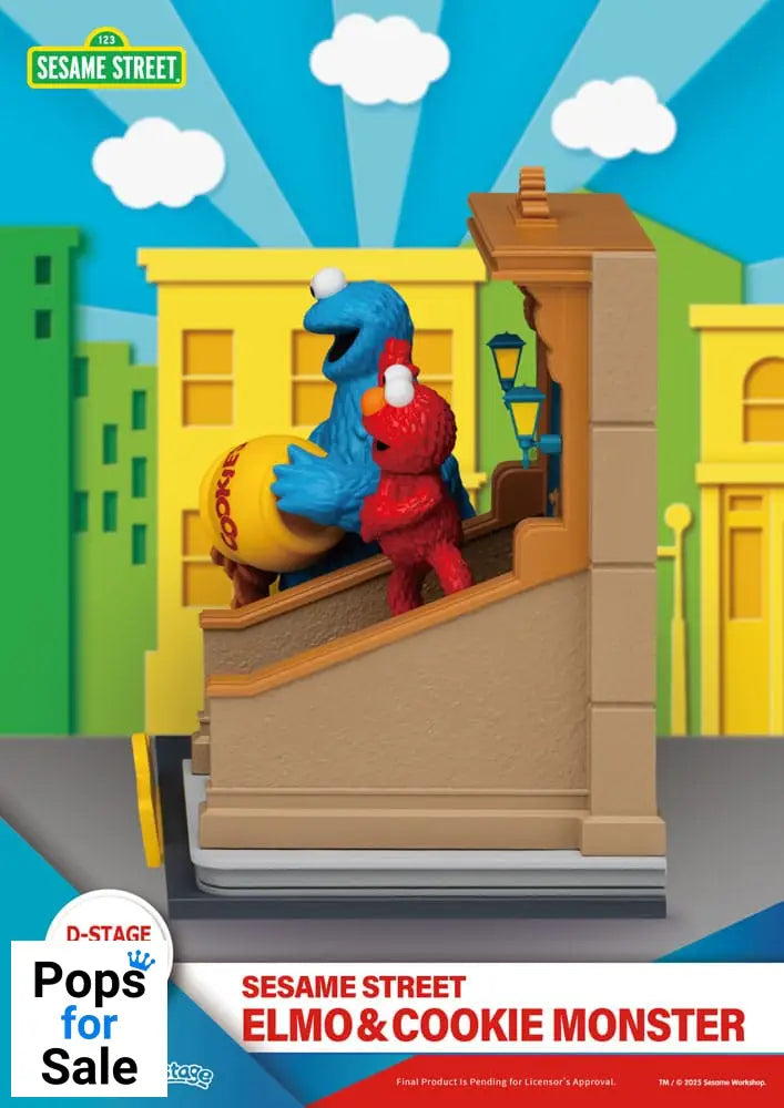 Sesame Street D-Stage PVC Statue Elmo & Cookie Monster 11 cm