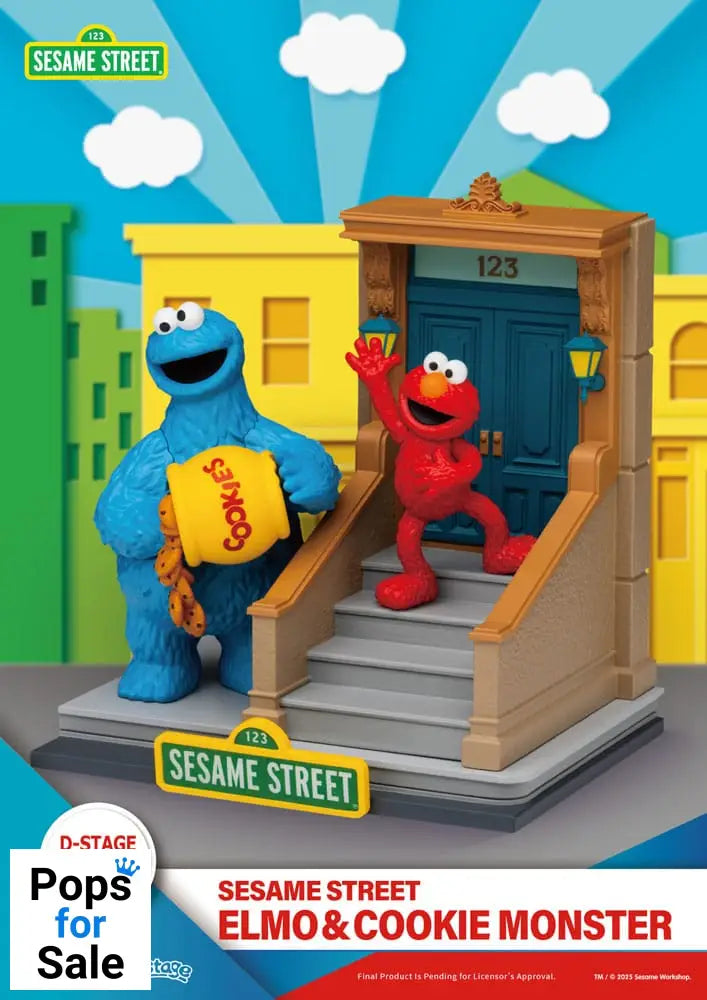 Sesame Street D-Stage PVC Statue Elmo & Cookie Monster 11 cm