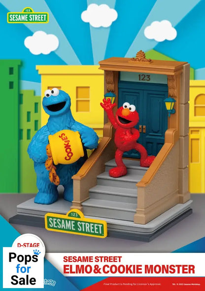 Sesame Street D-Stage PVC Statue Elmo & Cookie Monster 11 cm