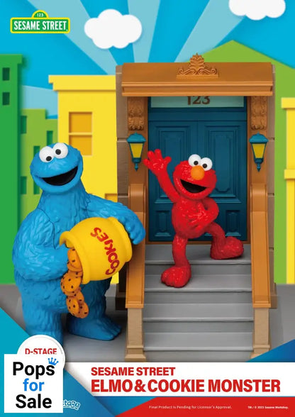 Sesame Street D-Stage PVC Statue Elmo & Cookie Monster 11 cm Statues