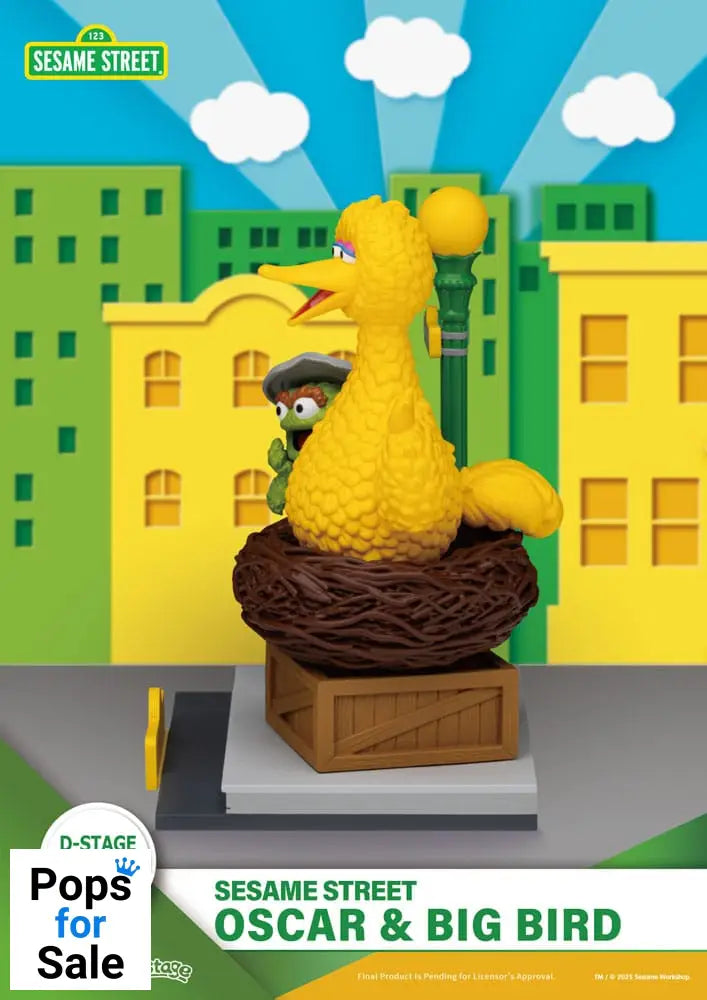 Sesame Street D-Stage PVC Statue Oscar & Big Bird 12 cm Statues