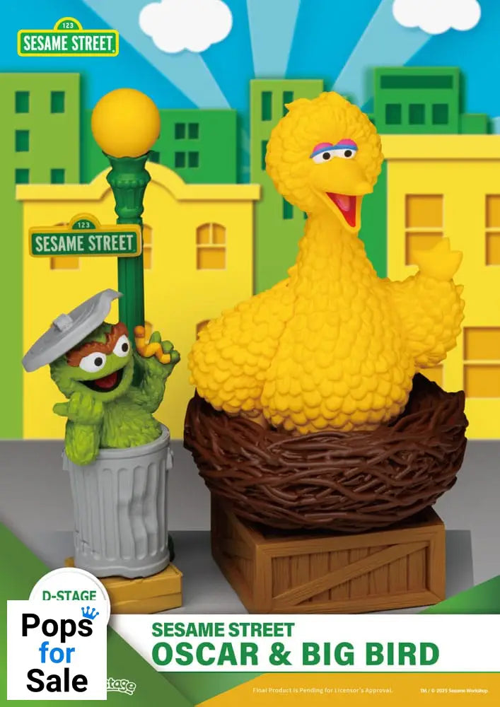 Sesame Street D-Stage PVC Statue Oscar & Big Bird 12 cm