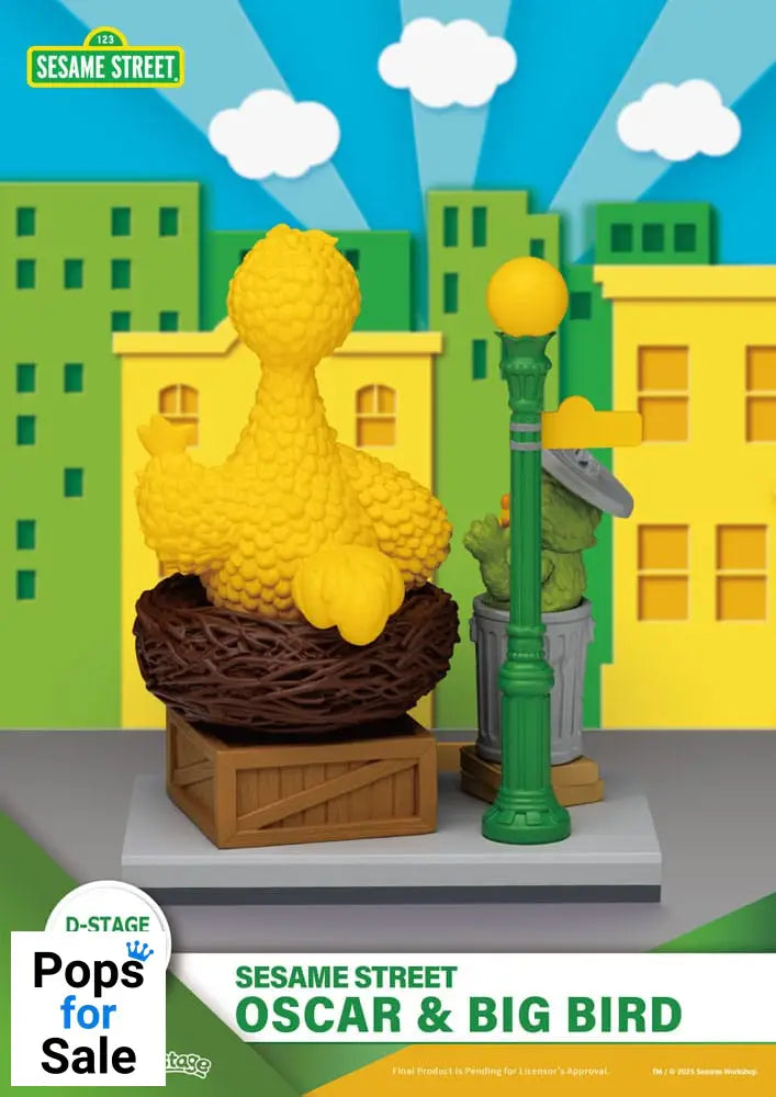 Sesame Street D-Stage PVC Statue Oscar & Big Bird 12 cm