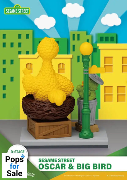 Sesame Street D-Stage PVC Statue Oscar & Big Bird 12 cm