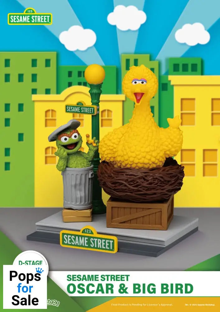 Sesame Street D-Stage PVC Statue Oscar & Big Bird 12 cm