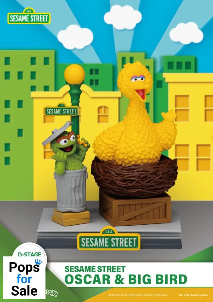 Sesame Street D-Stage PVC Statue Oscar & Big Bird 12 cm
