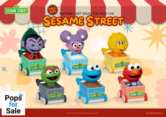 Sesame Street Pull Back Cars Shopping Cart Blind Box (6) 5 cm