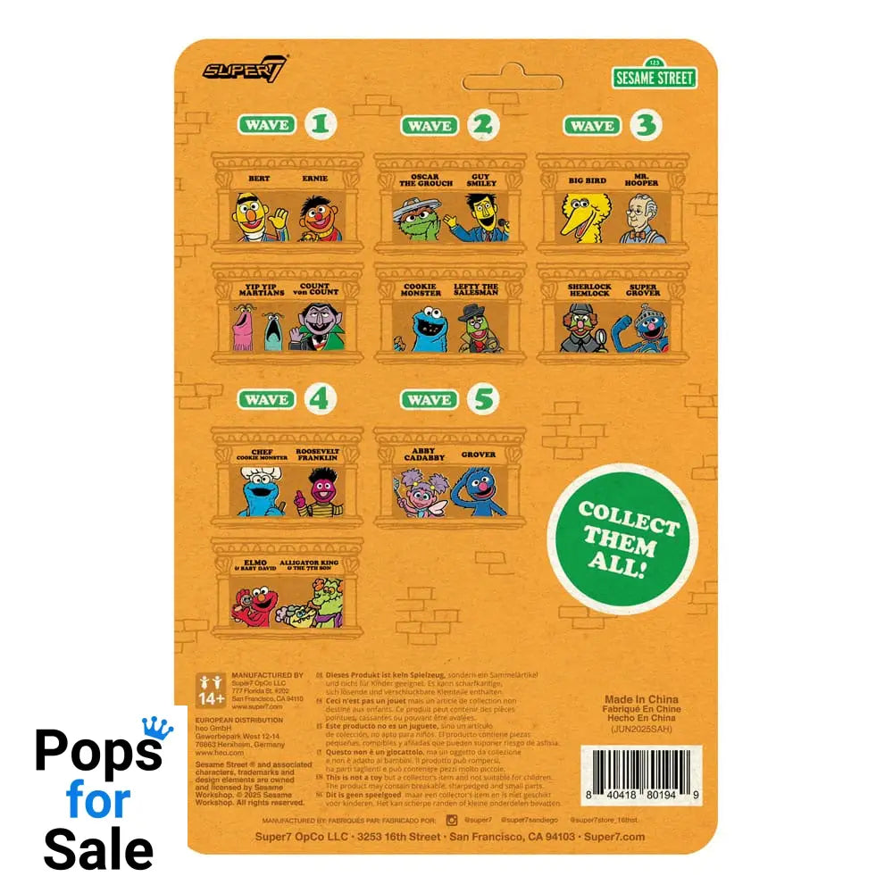 Sesame Street ReAction Action Figure Wave 05 Grover 10 cm