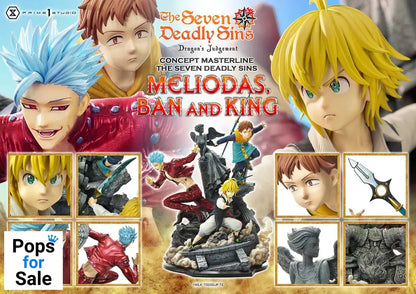 Seven Deadly Sins Concept Masterline Series Statue Meliodas Ban and King 55 cm Statues