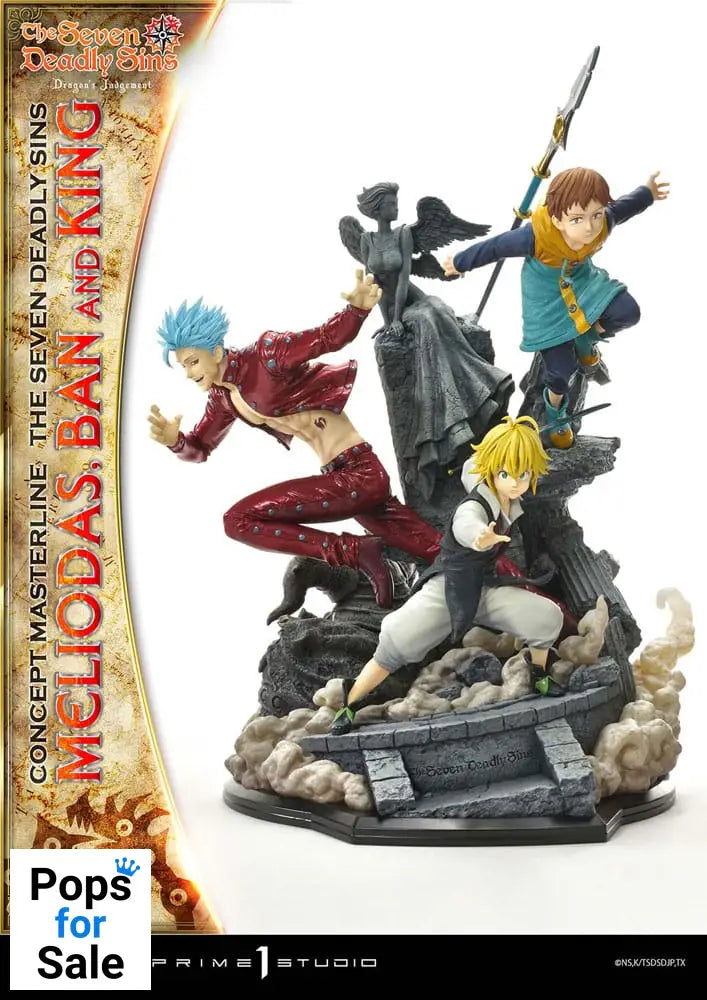Seven Deadly Sins Concept Masterline Series Statue Meliodas Ban and King 55 cm Statues
