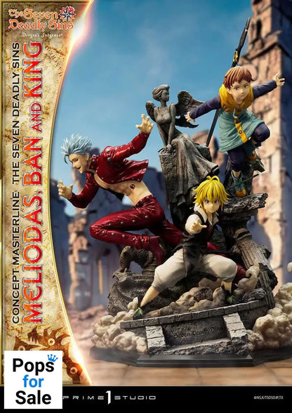 Seven Deadly Sins Concept Masterline Series Statue Meliodas, Ban and King 55 cm