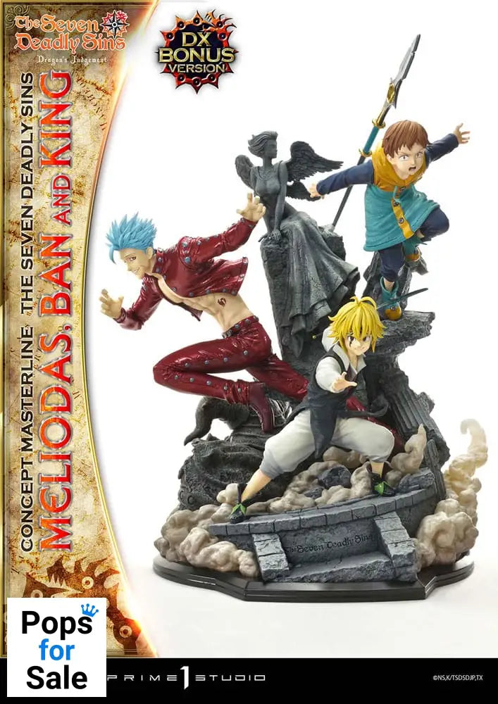 Seven Deadly Sins Concept Masterline Series Statue Meliodas, Ban and King Deluxe Bonus Version 55 cm