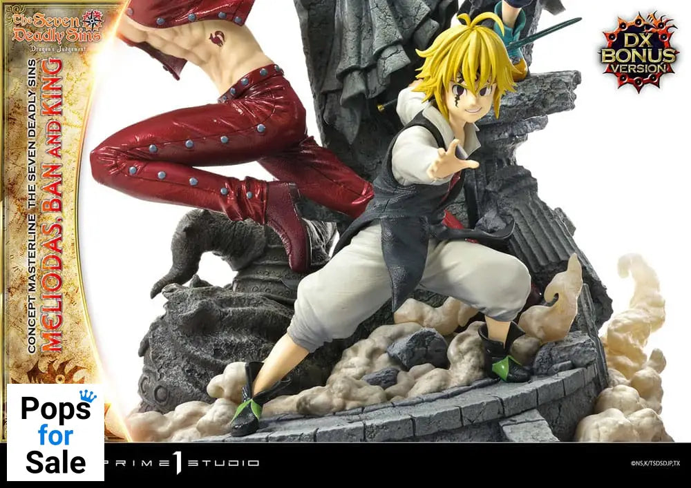 Seven Deadly Sins Concept Masterline Series Statue Meliodas, Ban and King Deluxe Bonus Version 55 cm