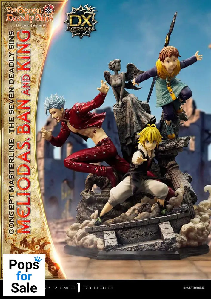 Seven Deadly Sins Concept Masterline Series Statue Meliodas, Ban and King Deluxe Version 55 cm
