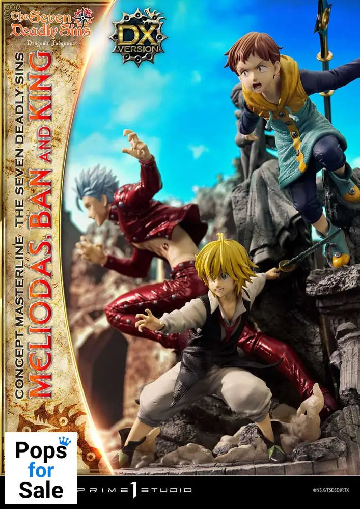 Seven Deadly Sins Concept Masterline Series Statue Meliodas, Ban and King Deluxe Version 55 cm