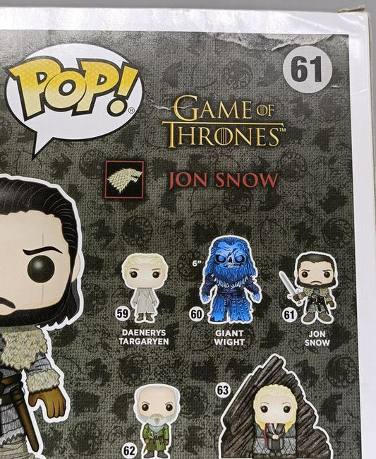 61 Jon Snow (Beyond the Wall) - Game of Thrones Funko POP - Box Damaged