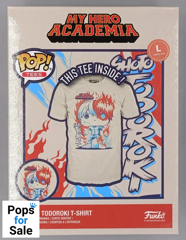 Shoto Todoroki Funko Boxed T-Shirt (L) - My Hero Academia  Funko Tees - Brand New