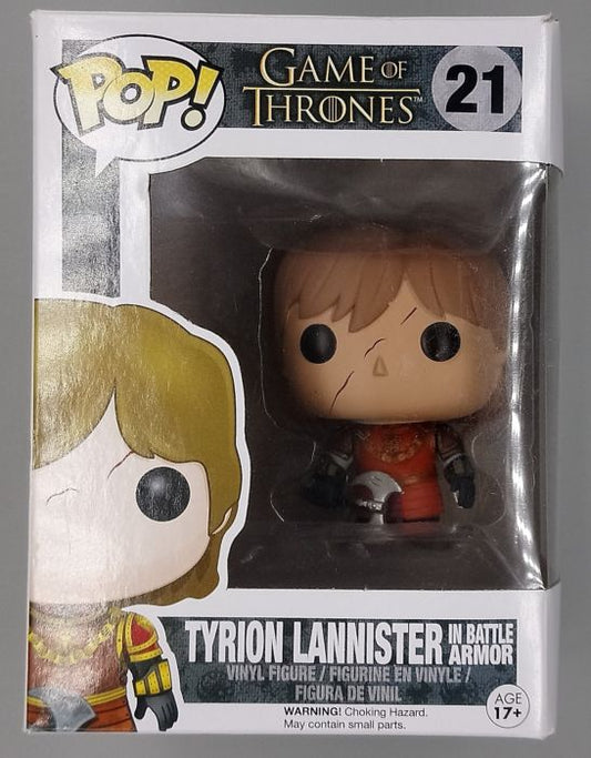 21 Tyrion Lannister (Battle Armor) Game of Thrones - Box Damaged Funko POP