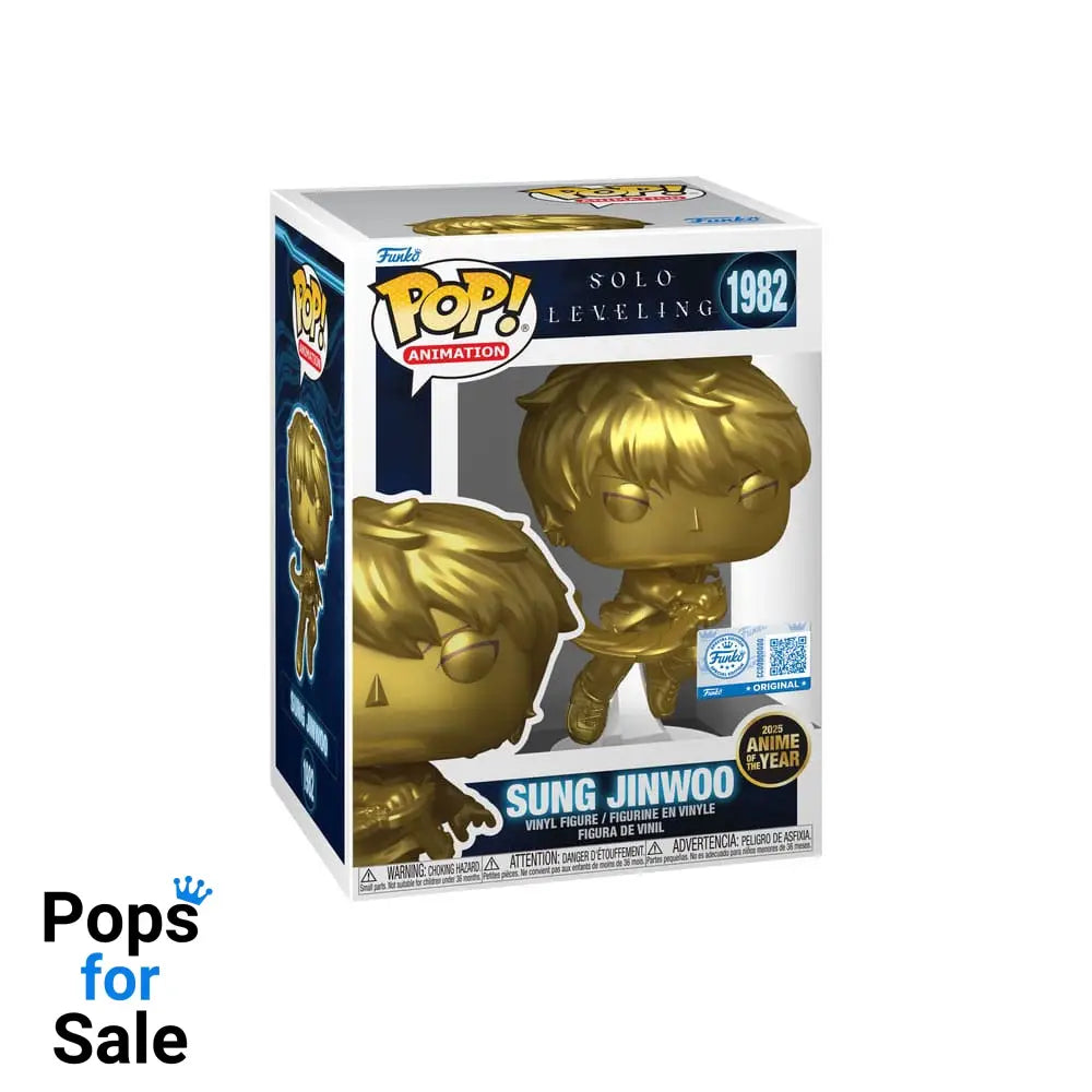 Solo Leveling Pop! Animation Vinyl Figure Sung Jinwoo (Gold) Exlcusive Edition 10 cm