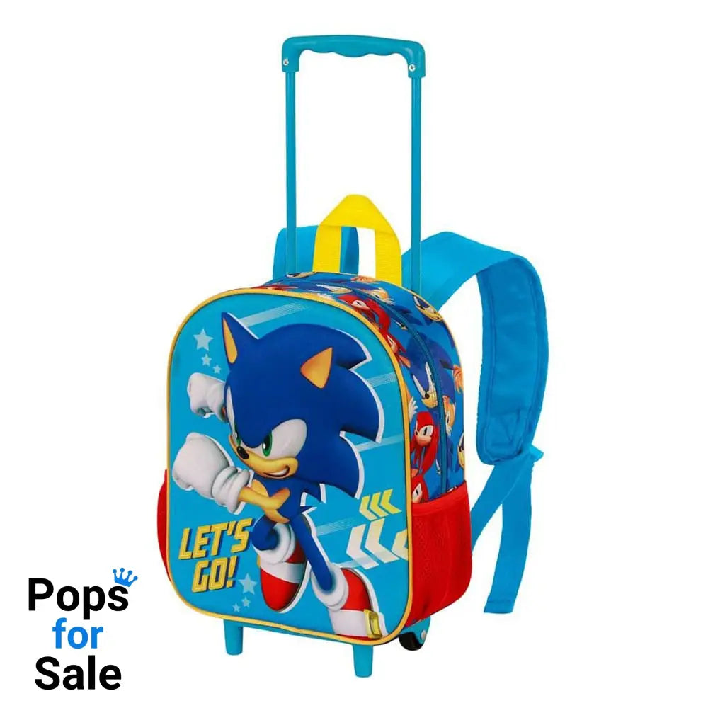Sonic The Hedgehog 3D Backpack with Wheels Sega Go Blue Small