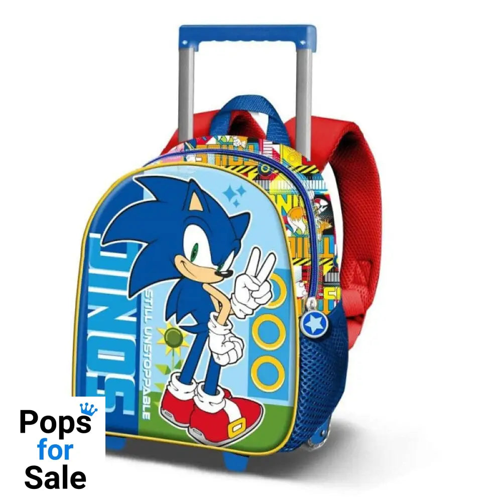 Sonic The Hedgehog 3D Backpack with Wheels Unstoppable Blue Small
