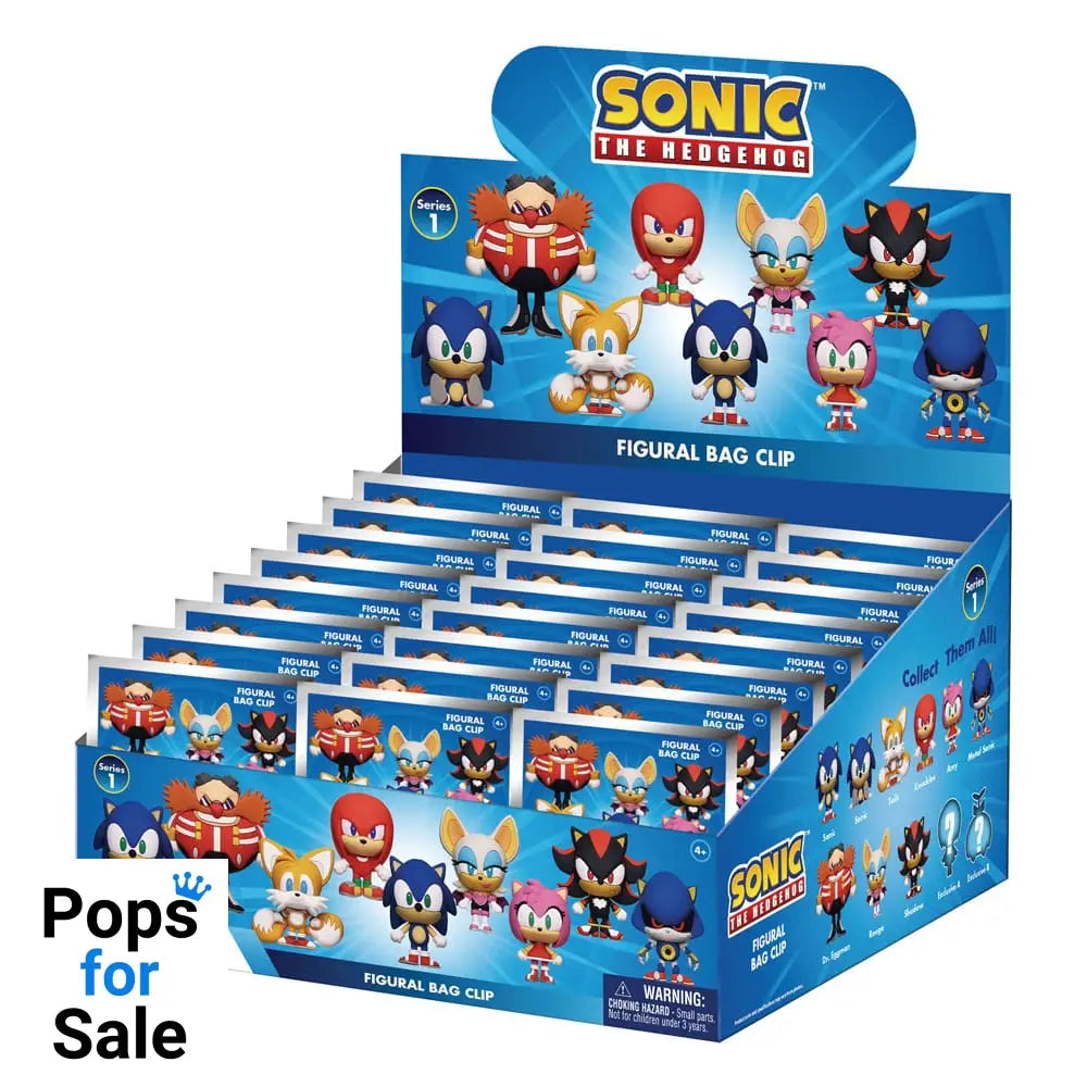 Sonic - The Hedgehog 3D PVC Bag Clips Series 1 Display (24)