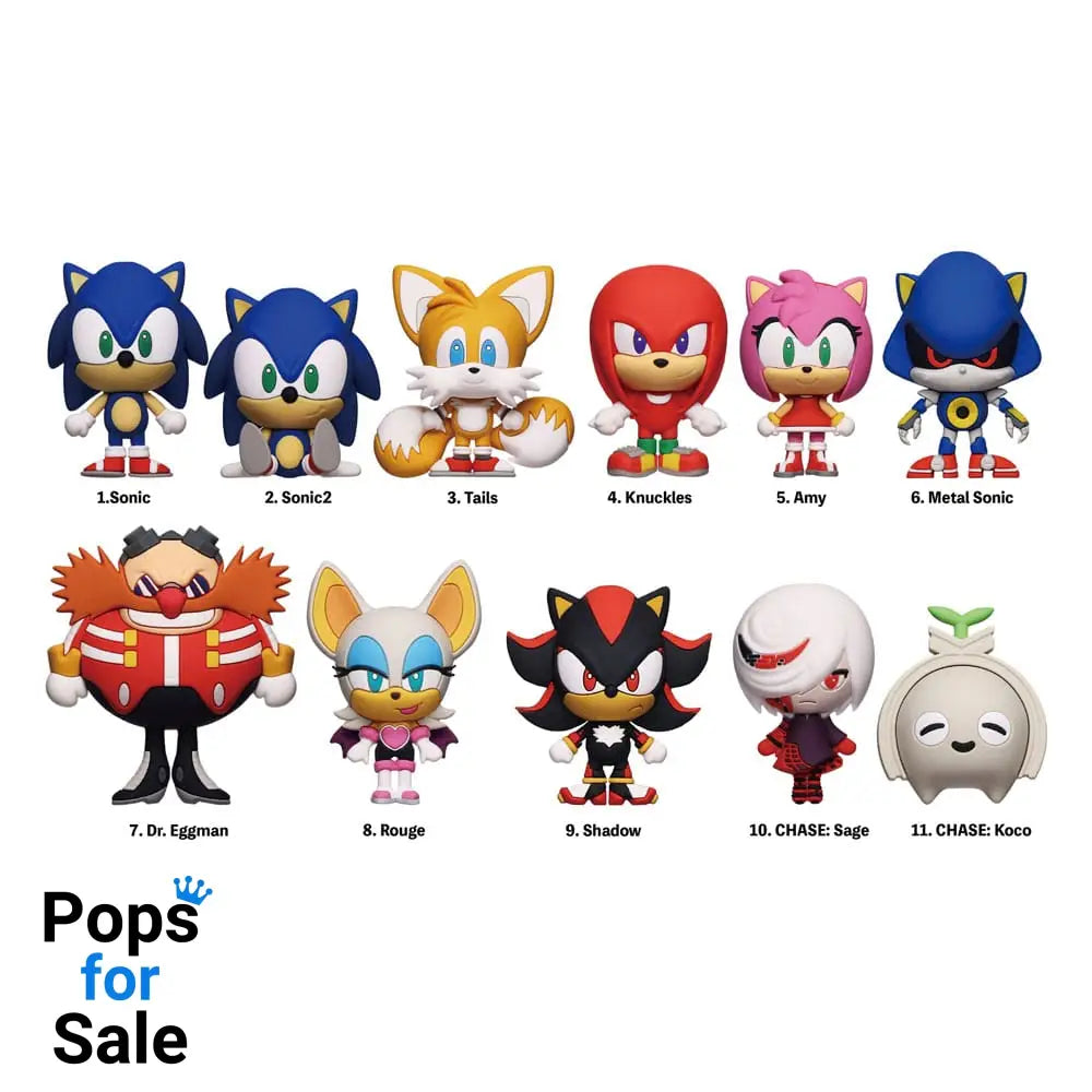 Sonic - The Hedgehog 3D PVC Bag Clips Series 1 Display (24)