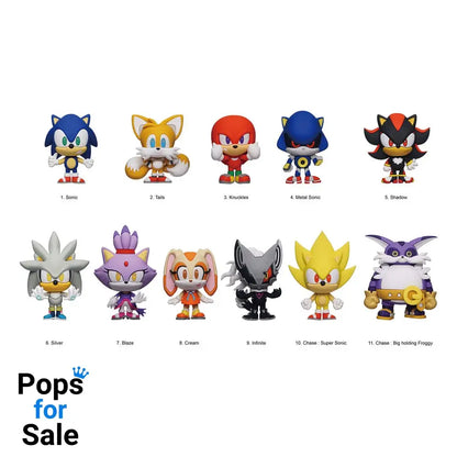 Sonic - The Hedgehog 3D PVC Bag Clips  Series 2 Display (24)