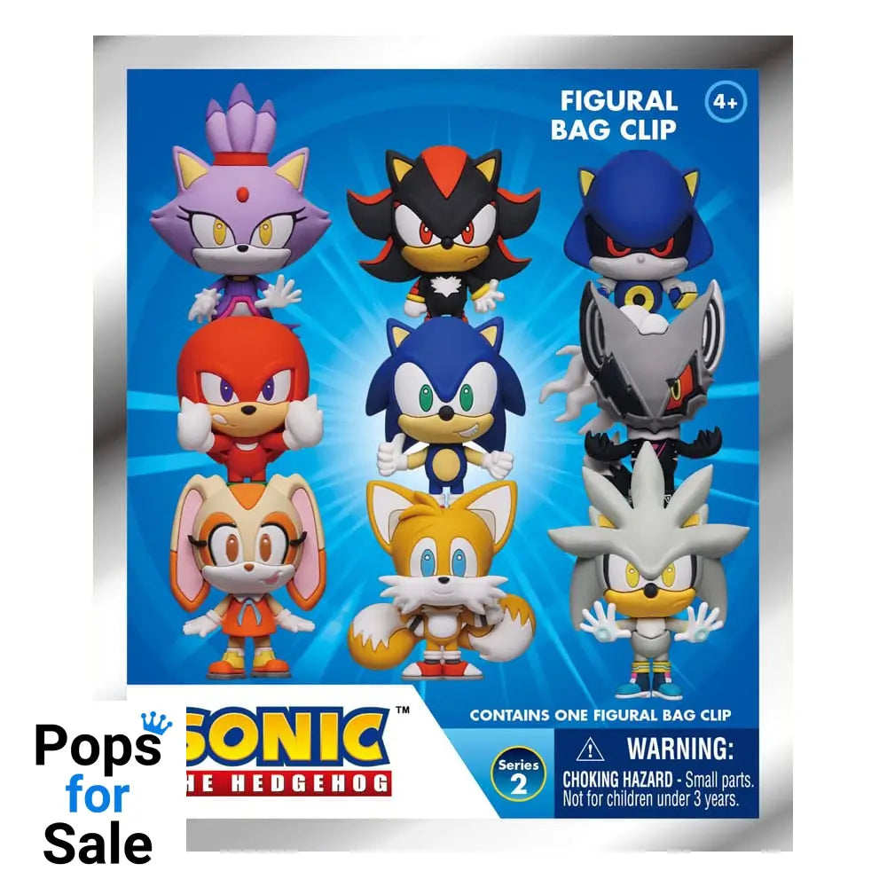Sonic - The Hedgehog 3D PVC Bag Clips  Series 2 Display (24)
