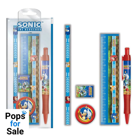 Sonic The Hedgehog 5-Piece Stationery Set Golden Rings