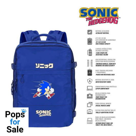 Sonic The Hedgehog Mercury Travel Backpack Sega Action Blue Large
