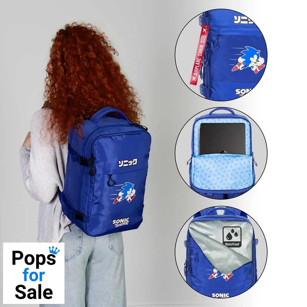Sonic The Hedgehog Mercury Underseat Cabin Bag Backpack Sega Action Blue