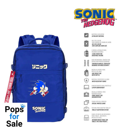 Sonic The Hedgehog Mercury Underseat Cabin Bag Backpack Sega Action Blue